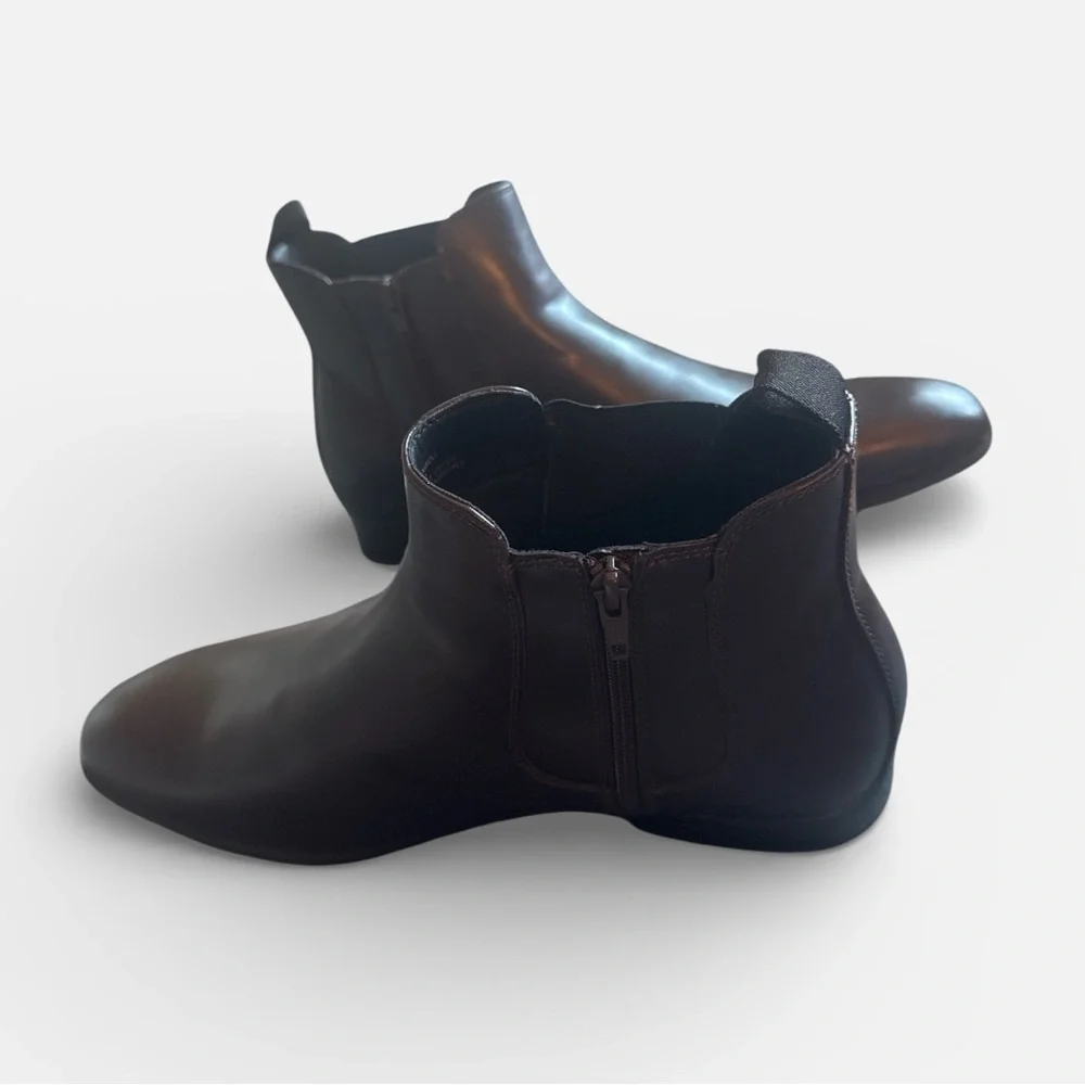JF J.Ferrar Stanwell men’s Brown faux Leather Chelsea Boots Sz‎ 13